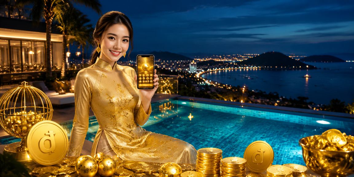 Người phụ nữ mặc áo dài chơi xổ số trực tuyến tại Phú Quốc